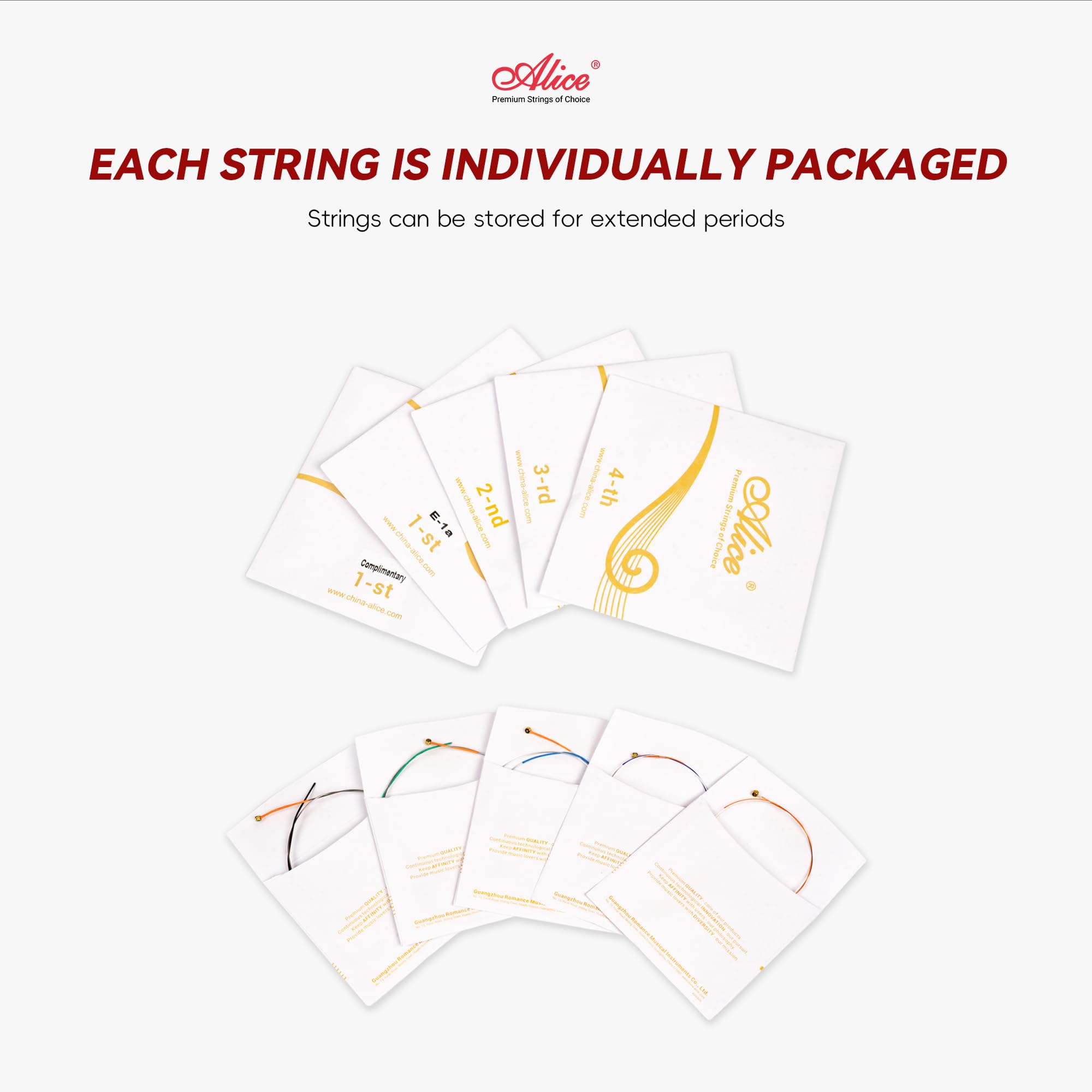 Amazon.com: Violin Strings, Alice 4/4 Violin Strings Full Set